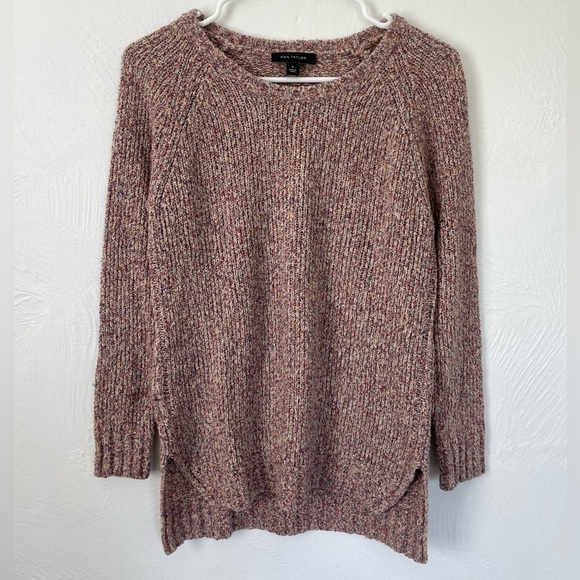 Ann Taylor Size M Minimalist Neutral Knit Crewneck Sweater Cotton/Wool Blend EUC - Picture 5 of 9